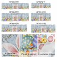 thumbnail image 2 of Valance Curtains for Kitchen Windows Easter Egg Cartoon Rabbit Tail Rod Pocket Valance Wildflower Pastoral Floral Short Window Curtain Topper for Bedroom Living Room Bathroom 54x18in,1&nbsp;Panel, 2 of 9