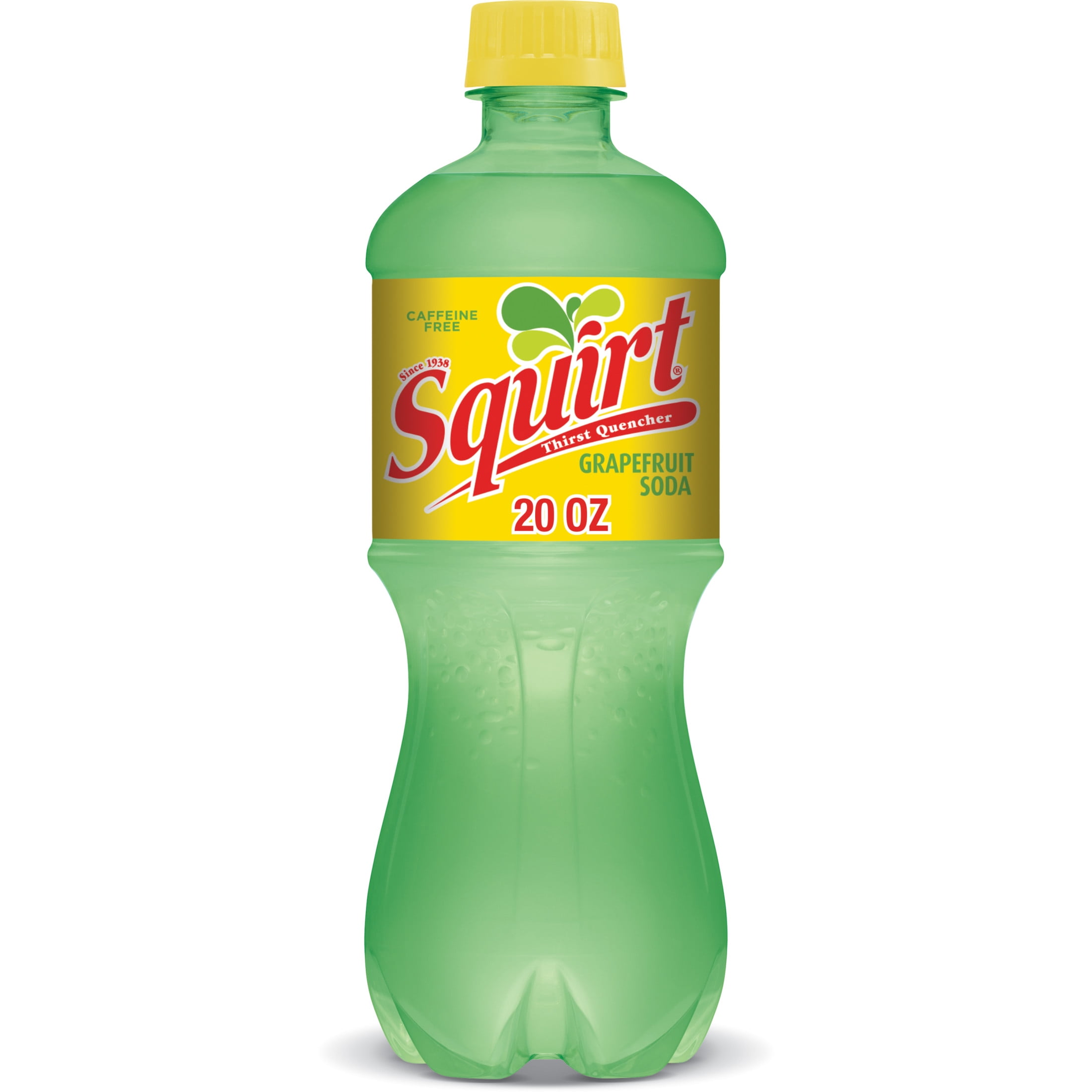 (5 pack) Squirt Caffeine Free Grapefruit Soda Pop, 20 fl oz, Bottle