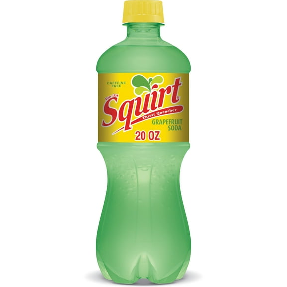 Squirt Caffeine Free Grapefruit Soda Pop, 20 fl oz, Bottle