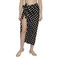 thumbnail image 4 of HAPPY BAY Women's Summer Wraps Cover-Up Pareo Bikini Beach Sarong Swimwear Coverups Swimsuit Swim Cover Up for Women One Size Polka Dots, Black, 4 of 5