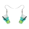 thumbnail image 2 of Deeceymbur Funny Exaggerated Fruit Tea Lemon Theme Earrings Resin Crystal Tassel Dangle for Women Party Club Costume Accessories Eye Catching Fashion, 2 of 5