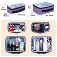 thumbnail image 2 of Bolsa de maquillaje BAFASO, bolsa de cosméticos con 4 bolsas interiores, color morado, 2 of 8