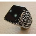 thumbnail image 2 of Black Onyx Ring, Oxidized Silver Jewelry, 925 Silver Ring, Father's Day, Flat Natural Black Onyx, December Birthstone Ring, Heavy Mens Ring, Spiritual Healing Gemstone, Christmas, Designer Mens Ring, 2 of 5