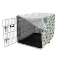thumbnail image 3 of Fish Dog Crate Cover, Nautical Seascape Underwater Elements in Various Stripes Geometric Shapes and Colors, Easy to Use Pet Kennel Cover Small Dogs Puppies Kittens, 7 Sizes, Multicolor, by Ambesonne, 3 of 6