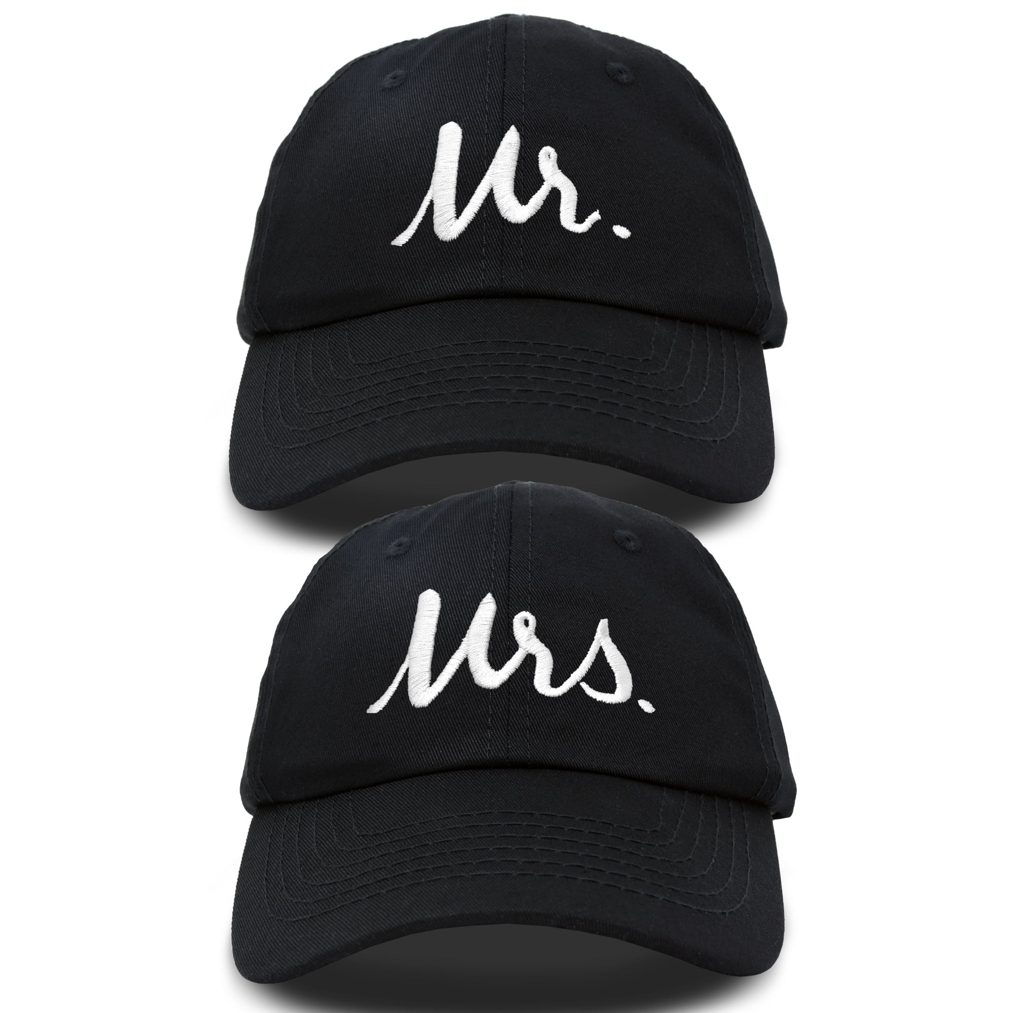 R*様 andmaryMary logo cap BLACK DALIX Mr and Mrs Love Bride Baseball Cap, Matching Couples Hat Set