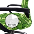 thumbnail image 5 of POLERO Anti Slip All-in-One Office Swivel Chair Slipcover, Green Cucumber Pattern Elastic Cloth Anti-Dust Office Chair Cover for Home Study Workspace, 5 of 7