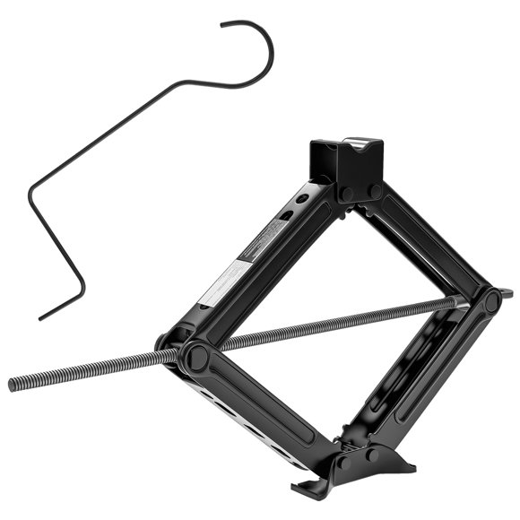 HOMCOM Car Jack, 2 Ton (4400 lbs) Scissor Jack with Crank Handle, Black