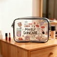 thumbnail image 2 of Transparent Storage Bag for Cosmetics, Categorized Transparent Storage Bags Four Pattern Storage for Toiletries/Cosmetics/Medicines/Electronics Portable Travel Organizer Bags, Storage Bag *1 Piece, 2 of 4