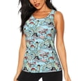 thumbnail image 1 of Fotbe pirate with funny animals Blusas Sin Mangas para Mujer – Estilo Casual, Corte Suelto, Slim-Fit, Cuello Redondo Deportivo, Tops de Verano para Gimnasio y Yoga-X-Large, 1 of 7