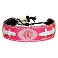 thumbnail image 1 of Breast Cancer Awareness Ribbon Pink Football Chicago Bears Bracelet, 1 of 1