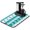 Nautical M, variant on Marine Ocean Coffee Mat with Compass Anchor Boat Theme – Super Absorbent Diatom Mud Dish Drying Mat for Seaside Nautical Kitchen or Coffee Station