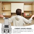 thumbnail image 4 of 2 Pcs 170 Degree Punch Free Frameless Concealed Hydraulic Cabinet Doors Hinges, 4 of 9