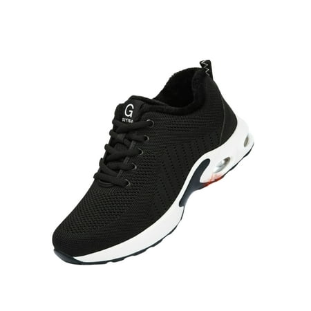 

Fangasis Unisex Safety Shoe Air Cushion Work Sneaker Breathable Sneakers Women Men Working Boot Workplace Lightweight Steel Toe Shoes Air Cotton Black 9
