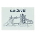 thumbnail image 1 of London Cutting Board, Tower Bridge in London British Architecture International Culture Illustration, Decorative Tempered Glass Cutting and Serving Board, Large Size, Black White, by Ambesonne, 1 of 1