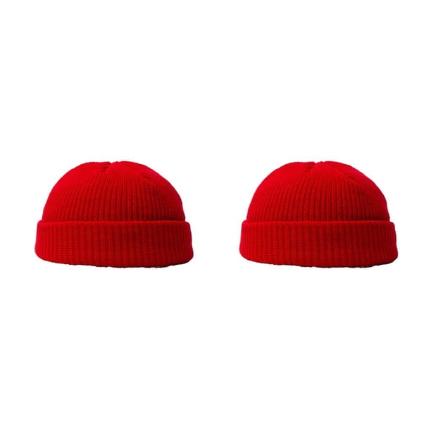 Gorro de hilo de punto de invierno Sonducket diseño informal para exteriores 2piezas Rojo