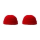 thumbnail image 2 of Sonducket Sombrero de hilo de punto de invierno Casual al aire libre cálido gorros de cabeza corta Color flexible hombres mujeres sombreros Rojo 2piezas, 2 of 6