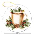 thumbnail image 4 of Christmas Coffee Christmas Ceramic Ornament Hot Fresh Cafe 2024 Ornament Christmas Home Office Tree Decorations Christmas Ornament for Family Sister Friend, 4 of 8
