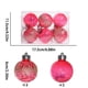 thumbnail image 2 of 6-Piece 6cm Transparent Painted Gold Glitter Ribbon Christmas Ornaments Set, 2 of 6