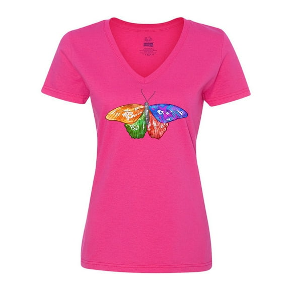 Inktastic Artistic Butterfly Women's V-Neck T-Shirt