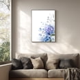 thumbnail image 3 of Blue Floral Hydrangea Plant Canvas Painting Print Wall Art for Living Room Bedroom Decoration Frameless, 3 of 7