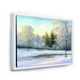 thumbnail image 3 of Designart 'Green Trees In Beautiful Winter Snow Landscape' Traditional Framed Canvas Wall Art Print, 3 of 5