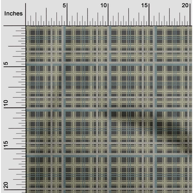 oneOone Cotton Poplin Fabric Tartan Check Printed Fabric 1 Yard 42 Inch Wide