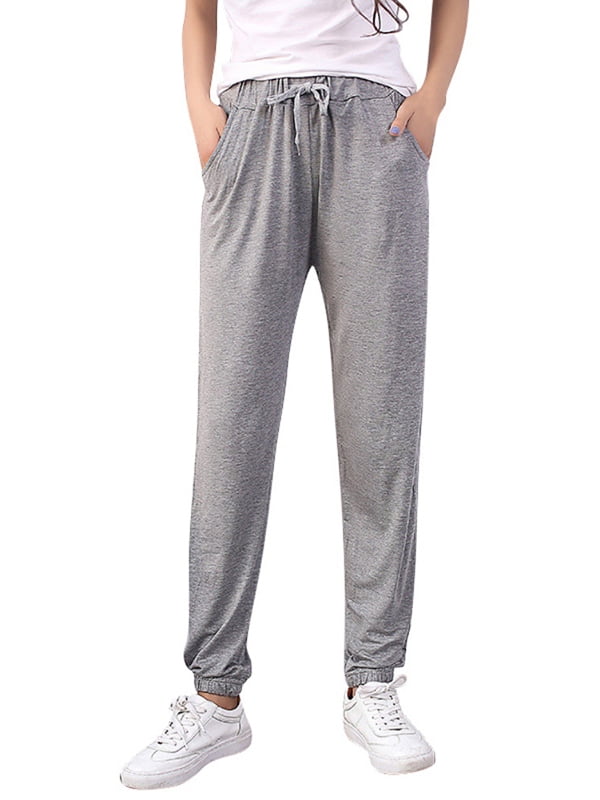 Women Casual Sweatpants Joggers Yoga Harem Pants Sports Elastic Waist Trousers L