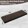 thumbnail image 2 of PURE ERA Non-Slip Bullnose Carpet Stair Treads Set of 14 Self Adhesive Ultra Plush Shag Soft Washable (9.5" x 30"x1.2" Deep Brown), 2 of 10
