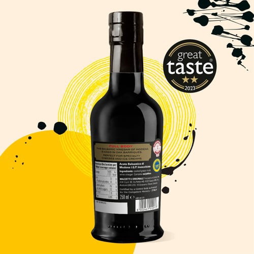 Mazzetti Aged Balsamic Vinegar Black Label 5 Leaf 250ml, British Import (Pack of 2)