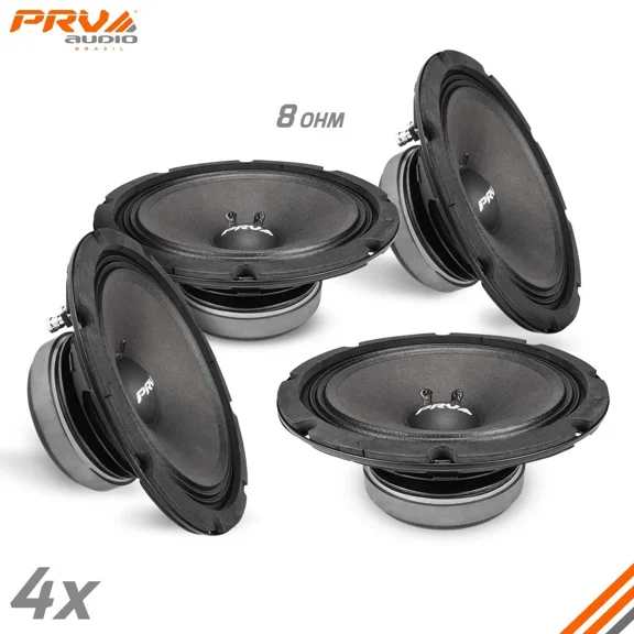 PRV Audio 8MR400 8" Midrange Speakers 1600W 8 Ohm 4-Pack