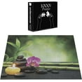 thumbnail image 5 of Ambesonne Spa Themed Jigsaw Puzzle, Orchid Leaves and Rocks, Heirloom-Quality Fun Activity for Family Durable Cardboard, 1000 pcs, Apple Green and Fuchsia, 5 of 5
