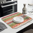 thumbnail image 3 of Pioneer Flower Floral Print Pattern Dish Drying Mat for Kitchen 1 Pack, Ultra Absorbent Microfiber Dishes Drainer Mats,16"x18", 3 of 6
