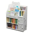 thumbnail image 1 of Childrens Kids Cartoon Engraved Bookshelf Multi-Layer Organizer Shelf with Storage Rack Cabinets - White, 1 of 9