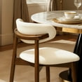 thumbnail image 3 of DyFun Dining Chair Set of 4, Upholstered Wooden Dining Chairs with Curved Back, Modern Fabric Kitchen Side Chairs, 3 of 10