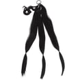 thumbnail image 3 of HLONK Perruque Tressée Cheveux Humains Tressés Bouclés Extensions au Crochet Queue de Cheval A des Perruques Tressées Miss Femmes Noir, 3 of 8