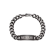 - Personalized Planet Men's Black Stainless Steel ID Bracelet ,Women's