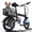 Black Rear-basket, variant on 14 Inch Folding Electric Bike, 500W Peak Motor 432Wh Hidden Anti-Theft Battery, 20MPH Speed 35 Miles Range, Adult Mini Ebike with Rear Basket for Commuting Shopping UL2849