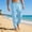 Light Blue, variant on Men's Summer Pants Loose Fit for Daily Casual Wear Breathable Lightweight Home and Outdoors Tranquil Comfort