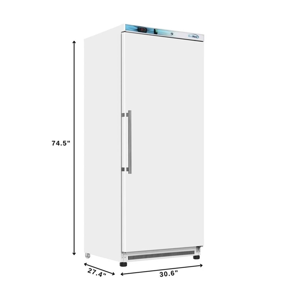 Pemberly Row 21 cu. ft. Commercial Reach-in Freezer in White Manual Defrost