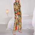 thumbnail image 2 of KLL Dancing African Women Print Women's Long Sleeve Pajamas with Pants Sleepwear Loungewear 2 Set-XX-Large, 2 of 8