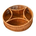 thumbnail image 2 of Cesta tejida para servir, bandeja para almacenar alimentos, divisores, organizador decorativo, redonda, para frutas 5 rejillas, 2 of 9