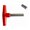 Red, variant on T-Type 12mm Threaded Wrench Adjustment Handle for M12 Screw Wire Stripping Machines - Durable and Rust-Proof Accessory