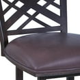 thumbnail image 4 of HomeRoots 41" Brown Faux Leather And Iron Counter Height Bar Chair, 4 of 7