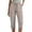 Beige a1, variant on Linen Capris for Women with Pockets Drawstring Elastic Waist Casual Pants Summer Loose Fit Capri Trousers Vacation Outfits Size M