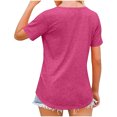 thumbnail image 6 of VerPetridure Womens T Shirts V-Neck Short Sleeve Loose Fit Shirts Casual Solid Basic Tops, 6 of 8