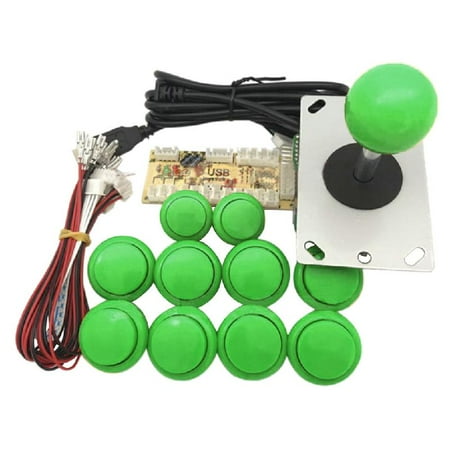 

Quality DIY Arcade Game Handle Kit Pins Joystick SANWA Push Button Zero Delay USB Board Wire Set For PC Raspberry Pi