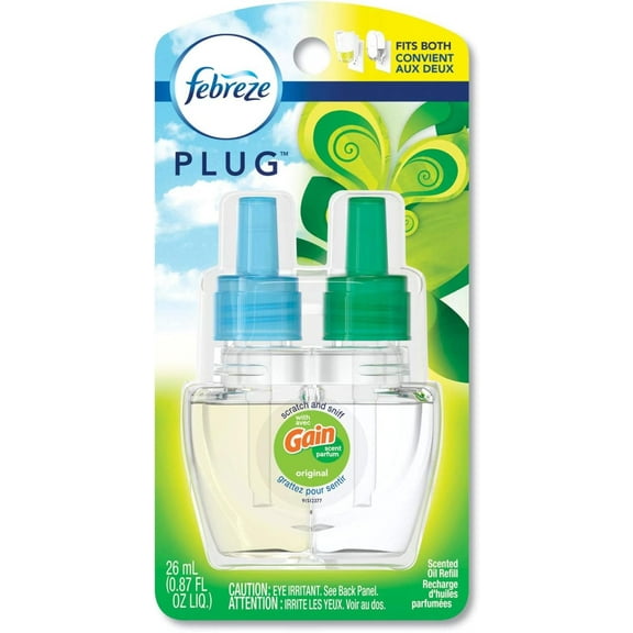 ZYSP 74903 Plug Air Freshener Refills, Gain Original, 0.87 Oz, 6/Carton