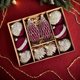 thumbnail image 5 of Adornos navideños con bolas flocadas para árbol de Navidad, decoración navideña, colgante, juego de 10 adornos navideños con diamantes de imitación, 5 of 5