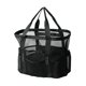 thumbnail image 4 of Bolso de playa de malla, bolsa de almacenamiento de red, bolso de mano para artículos esenciales de vacaciones en piscina, natación y viajes. Negro, 4 of 8