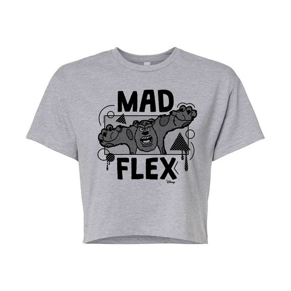 Monsters Inc. - Mad Flex Sully  - Juniors Cropped Cotton Blend T-Shirt
